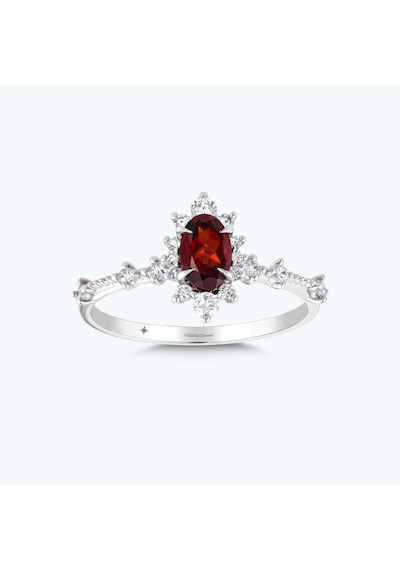 Altınbaş Pırlanta Topaz Oval Yüzük Pnf004lbt-14k