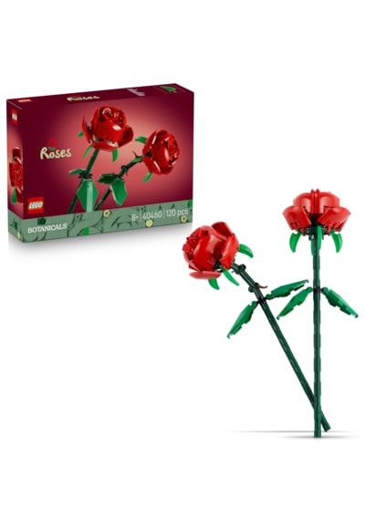 LEGO® Botanicals Gül 40460 – Yetişkinler için Uzunluğu Ayarlanabilen, 2 Gül İçeren Dekoratif Çiçek Modeli Yapım Seti (120 Parça)