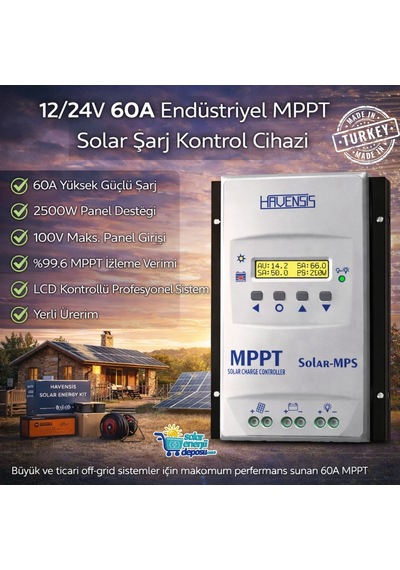 Havanesis Solar-60amps-100 12/24v 60a Mppt Şarj Kontrol Cihazı S60amps100