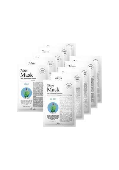 7 Days Mask Aloe H - Nemlendirici & Yatıştırıcı Aloe Vera Vegan Kağıt Maske