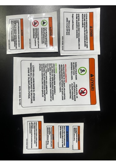 Atv Uyarı Güvnlik İşaret Sticker Etiket Modeli