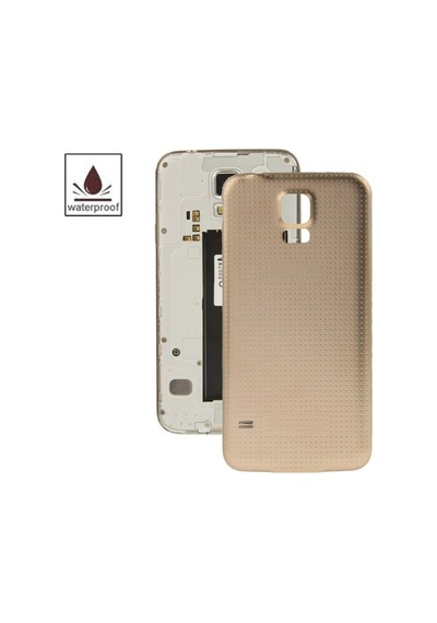 Cbtx Galaxy Uyumlu S5 / G900 İçin Yüksek Kaliteli Plastik Malzemeli Pil Gösterme Kapağı Su Geçirmez Fonksiyonlu Altın