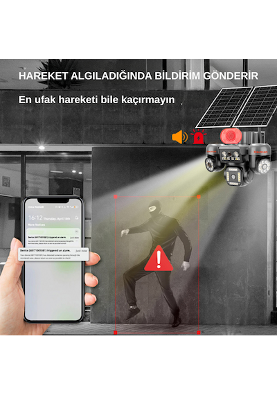 Heiman Hm-892 4g Sim Kartlı 4 Kameralı 3 Telefondan Kontrol 12mp Hd Kamera