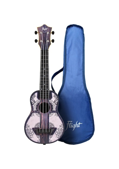 Flight Tus40 Mandala Wood Soprano Travel Ukulele