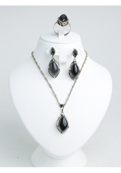 Otantik oltu taşı gümüş set