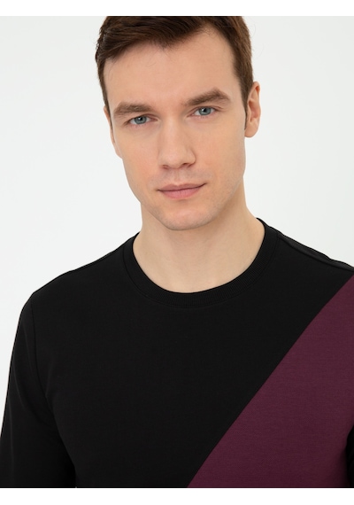 Siyah Slim Fit Sweatshirt