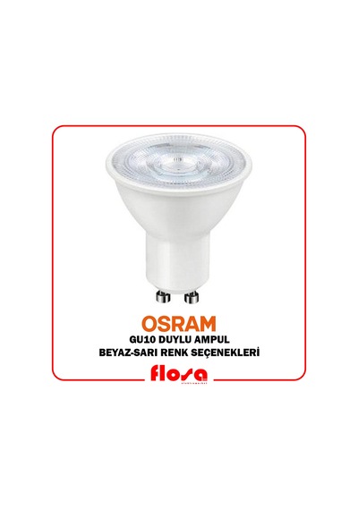 Osram 4.5W 50W Gu10 Duylu Ampul Beyaz-Sarı Renk 6500K-2700K 5-Sarı Işık