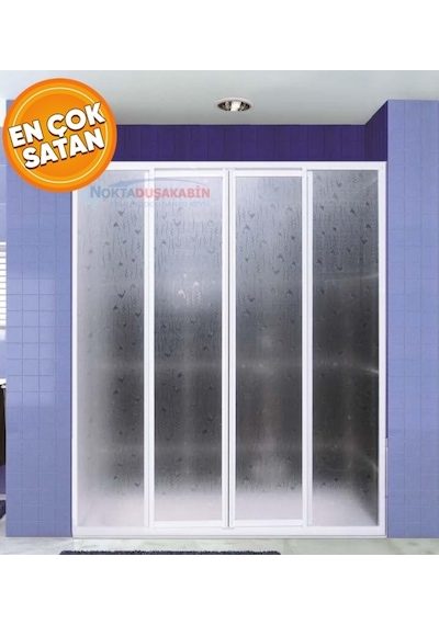 150 - 200 Cm Arası Teknesiz Mika Duşakabin (Kampanyalı Ürün) Beyaz