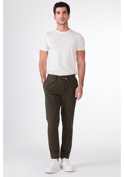 Dufy Pileli Jogger Pantolon Haki