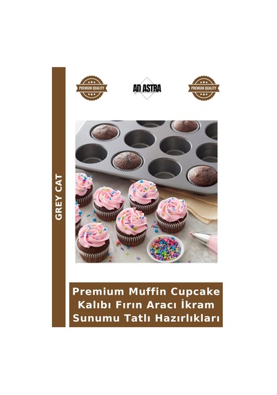 Premium Muffin Cupcake Kalıbı Fırın Aracı İkram Sunumu Tatlı Hazırlıkları Çok Renkli