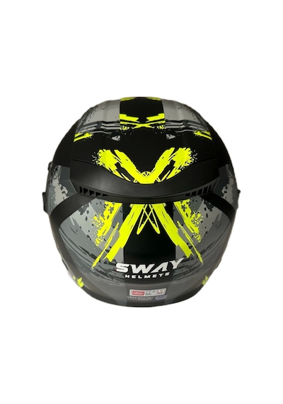 Sway SW-766 Matt Poison Açık Kask Gri - Sarı - Siyah