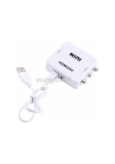 Hdmi To Rca Tos Av Çevirici Dönüştürücü Converter Tv Tüplü Televizyon