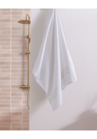 Madame Coco Noemie %100 Pamuk Banyo Havlusu - Beyaz/silver - 70x140 Cm 8684427342923 Çok Renkli