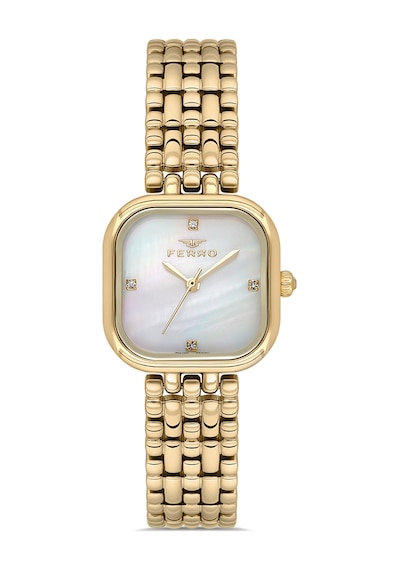 Ferro Fl40178a-b Quartz Çelik Sarı 26 Mm Kadın Kol Saati