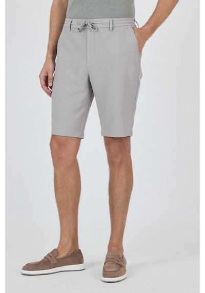 İmza Gri Düz Esnek Gabardin Casual Şort 1016250150 Gri