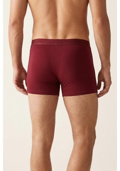 Yıldız Çamaşır Erkek Modal Likralı Boxer 36-37-38-39-40-41-42 - 3 Adet Bordo