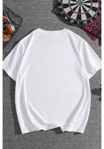 Flood Of Style Unisex Tupac Coffee Baskılı T-shirt Beyaz