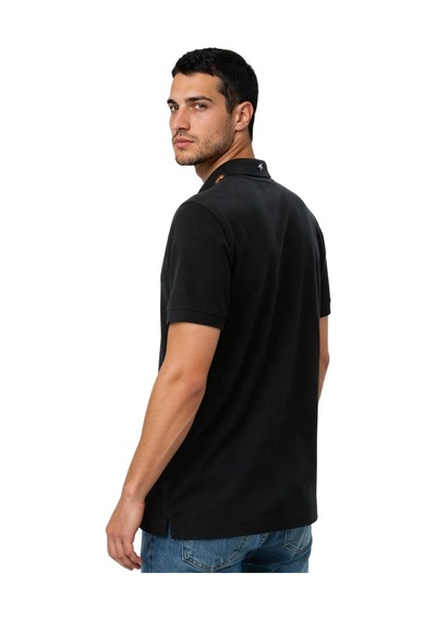 Arma Ar-ma Erkek Polo Yaka Tişört Baskisiz Basic Örme Kumaş Regular Fit %100 Pamuk 30/1 Çift Toplama Penye Pike Y31374358302 Siyah-s1