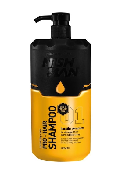 Nishman Tuz ve Paraben İçermeyen Keratinli Saç Bakım Şampuanı 1250 ML