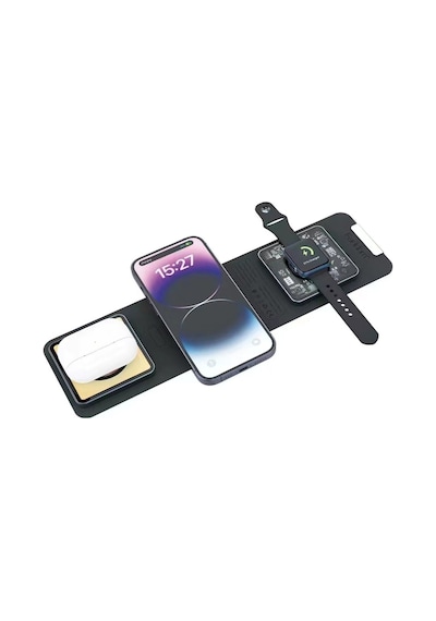 Earldom WC35 3 in1 15 W Magsafe Katlanabilir Masaüstü Kablosuz Şarj Standı