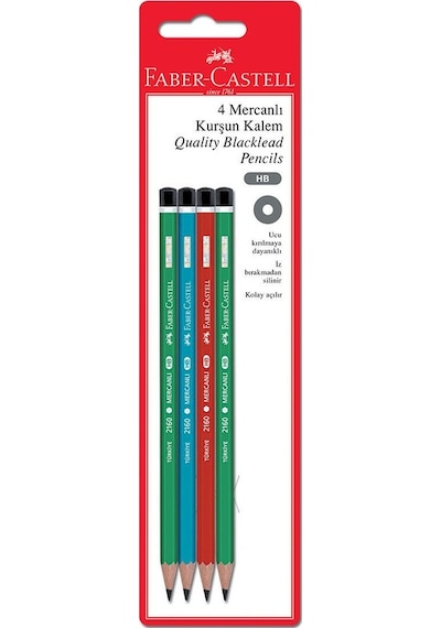 Faber-Castell Mercanlı Kurşun Kalem 4'lü