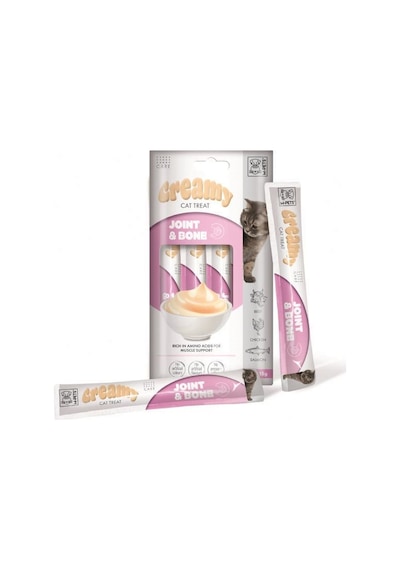 M-pets Creamy Joint Bone Tavuklu Sığırlı Ve Somonlu Kedi Ödülü 4x15 Gr