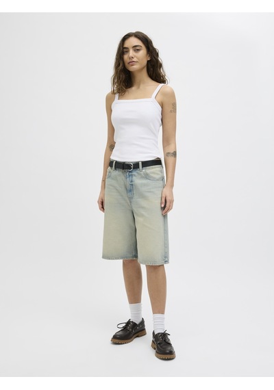 Jack & Jones Kadin Kare Yaka Kolsuz Üst - Fifi - 12271270 Beyaz