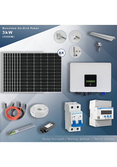 3kw Monofaz On-grid Paket Sistem