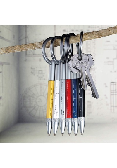 Troika Kyp25rd Kyp25rd Micro Construction Anahtarlık Tükenmez Kalem Kırmızı Genel