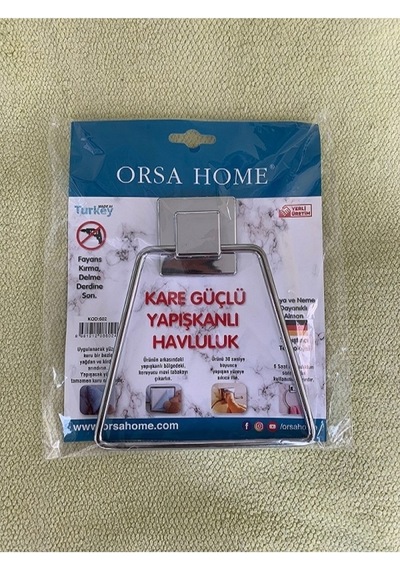 Havluluk Kare Çelik Krom Kaplama Krom