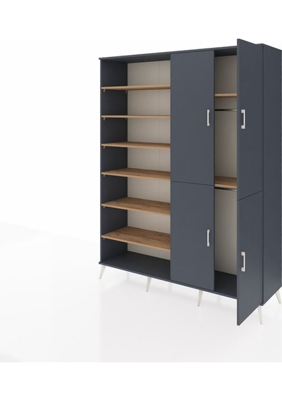 Hyperion Gardrop 8 Raflı 4 Kapaklı 2 Askılı 176x44x221 Antrasit-antrasit/çam Antrasit/çam Hyperion Gardrop 8 Raflı 4 Kapaklı 2 Askılı 176x44x221 Antrasit-antrasit/çam Antrasit/çam