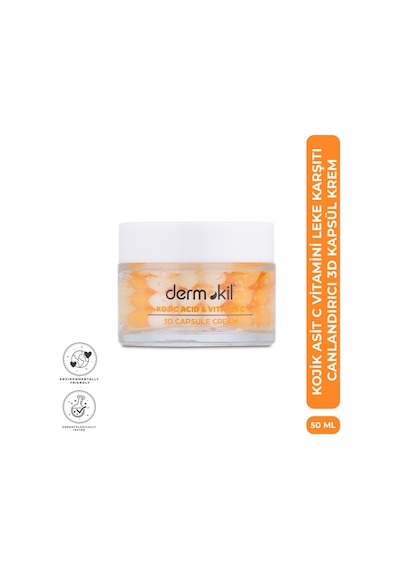 Dermokil Kojik Asit C Vitamini Leke Karşıtı Canlandırıcı 3d Kapsül Krem 50 Ml