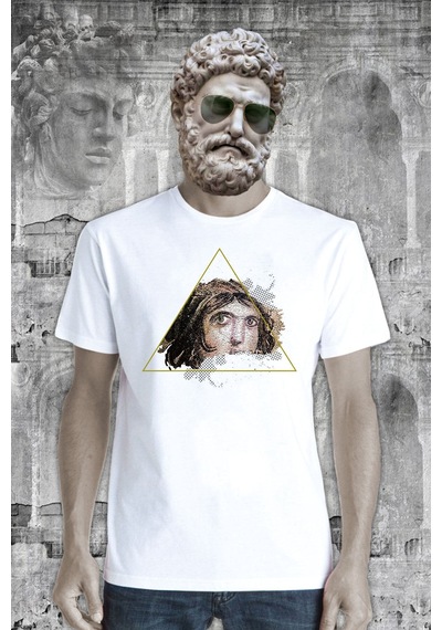 Flood Of Style Mitoloji Antik Zeugma Unisex T-shirt Beyaz