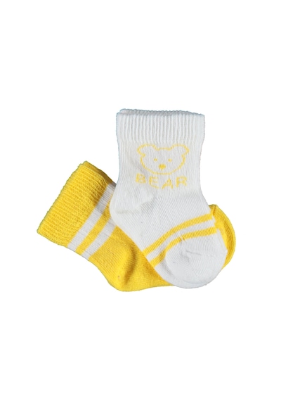 Bibaby Biorganic Bear 2'Li Kız Çorap 68412 Sarı