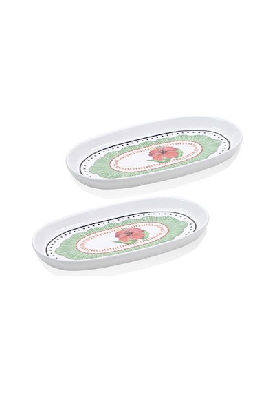 The Mia Spring Oval Servis 2li 26 Cm Çok Renkli
