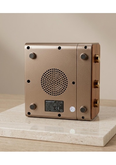 Özel Tasarım Ahşap Görünümlü Retro Vintage Nostaljik Radyo & Bluetootlu Mini Fm Radyo