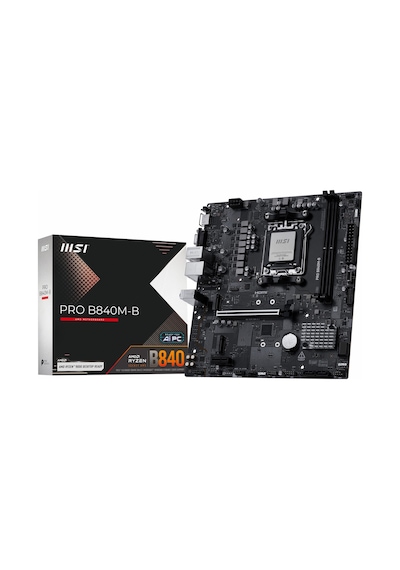 Msı Pro B840m-b Ddr5 8000mhz Oc M.2 Vga/hdmı Pcıe 4.0 Am5 Matx Anakart