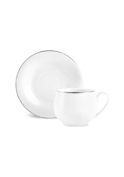 Karaca Adile 6 Kişilik Double Kahve / Çay Fincan Takımı 130 Ml Beyaz