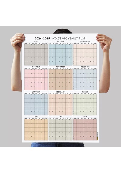 2026 -2027 Akademik Duvar Takvimi, Temmuz Başlangıçlı, Academic Wall Calendar Görseldeki Renk