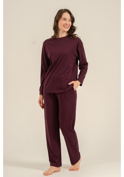Pierre Cardin Kadın Mor Uzun Kol Pijama Takım Pc9304-s-v1 Pc9304-s-v1