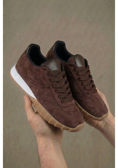Tw Tonny White New York-048 Deri Spor Yürüyüş Günlük Sneaker Ayakkabı Kahverengi