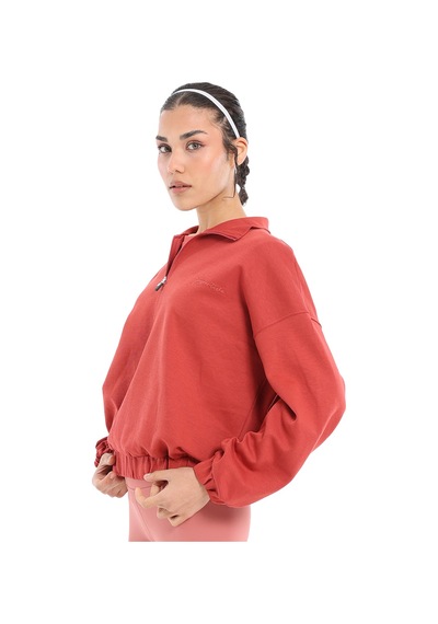 Sportive Burgos Kadın Turuncu Günlük Stil Sweatshirt 24kk012-krmt Kahverengi