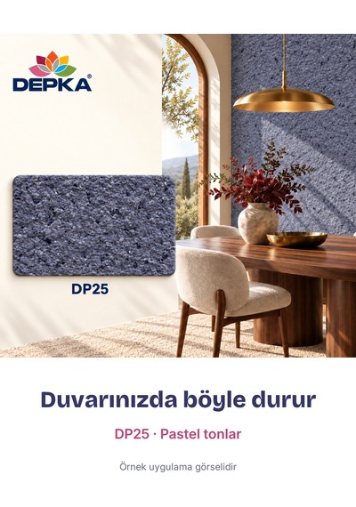 Depka Pamuk Sıva Dp25 2 Kg 7-8 M² İpek Sıva Alternatifi Isı Ve Ses Yalıtımlı Dekoratif Sıva