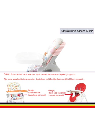 Leke Tutmaz Organik Mama Sandalyesi Minderi & Kılıfı Max-M Germanyg One Size Pembe