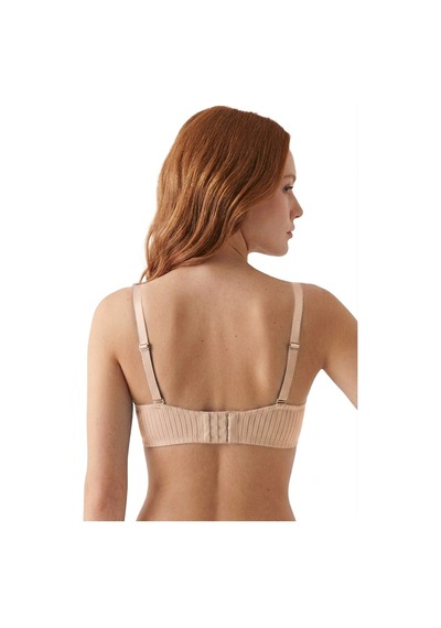 Cottonill Seamless Bra - Striva Mikro Çizgi Desenli Balenli Kadın Sütyen 3'lü Paket-2 Çok Renkli