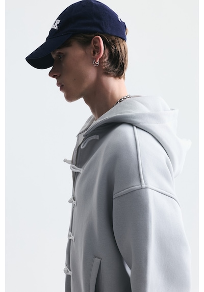 Süslü Düğme Sweatshirt Ve Barrel Fit Eşofman Takım Taş Rengi
