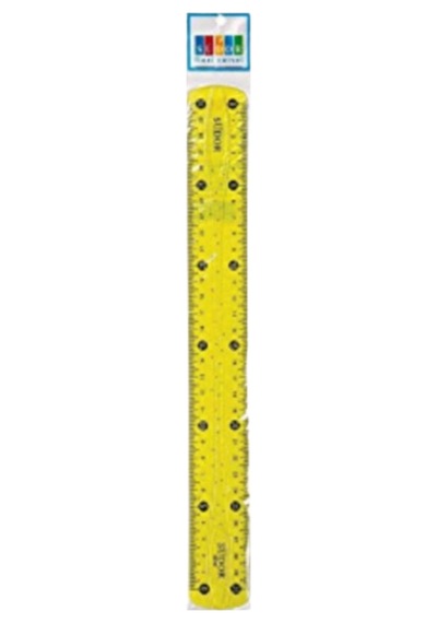 Kırılmaz Flexı Cetvel 30 Cm Kırmızı