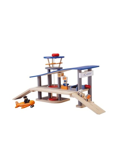 Plan Toys Ahşap Oyuncak Havalimanı Seti Airport