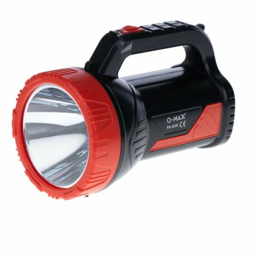 15w-uzun Menzilli Q-max El Feneri Şarjlı Projektör Tipi Led 15w+26 Ps-2229 Siyah