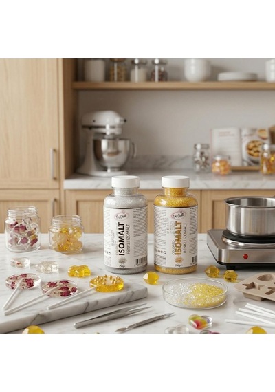 Renkli İzomalt Isomalt Gold & Silver 250 Gr X 2 Li Set Altın & Gümüş Şeker Sanatı Ve Pasta Dekorasyon